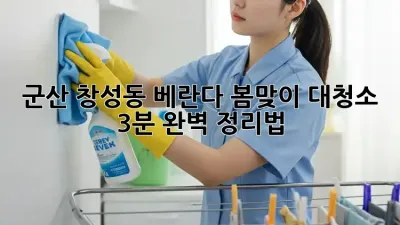 군산 창성동 베란다 봄맞이 대청소, 3분 완벽 정리법!
